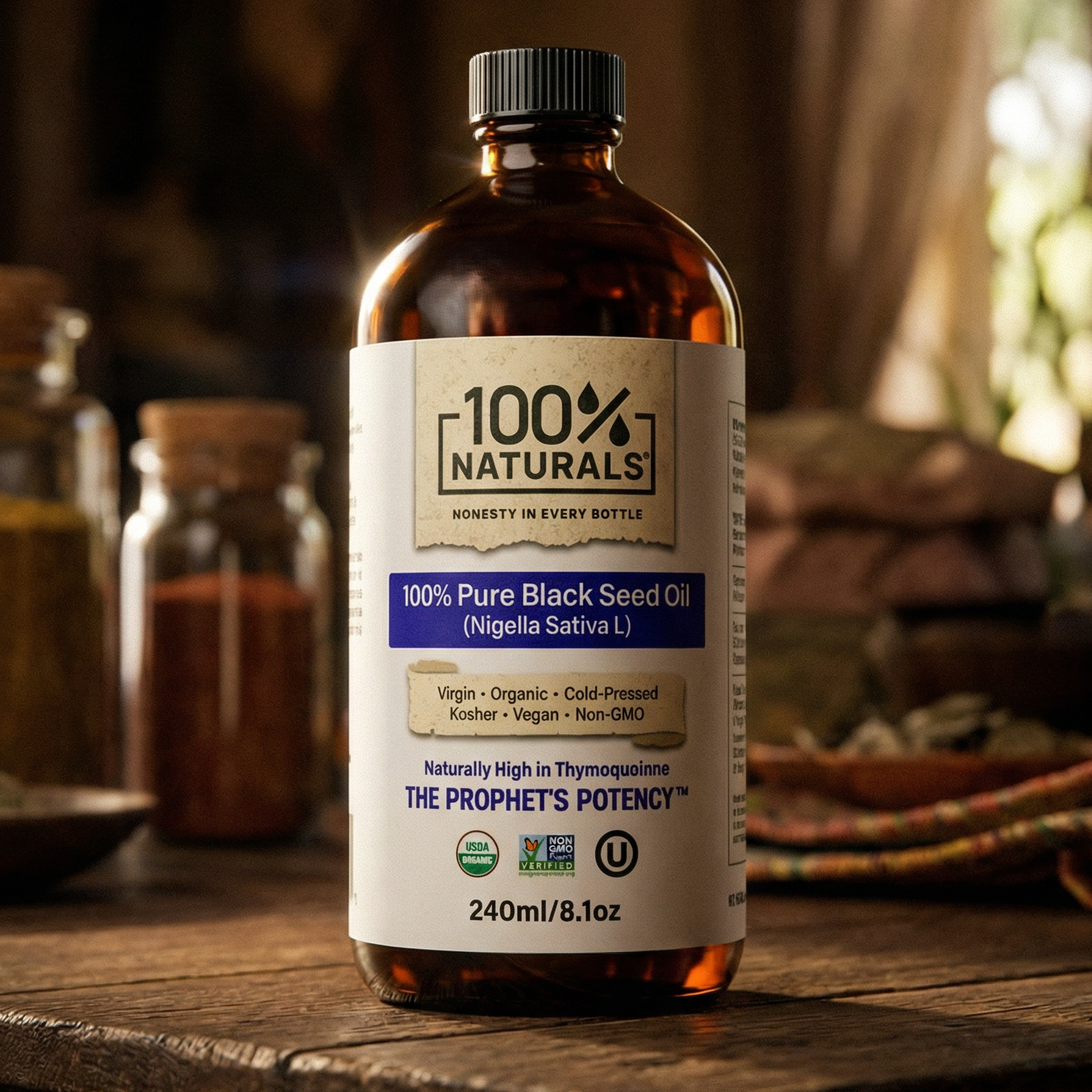 100% Pure Virgin Organic Black Seed Oil (8oz)