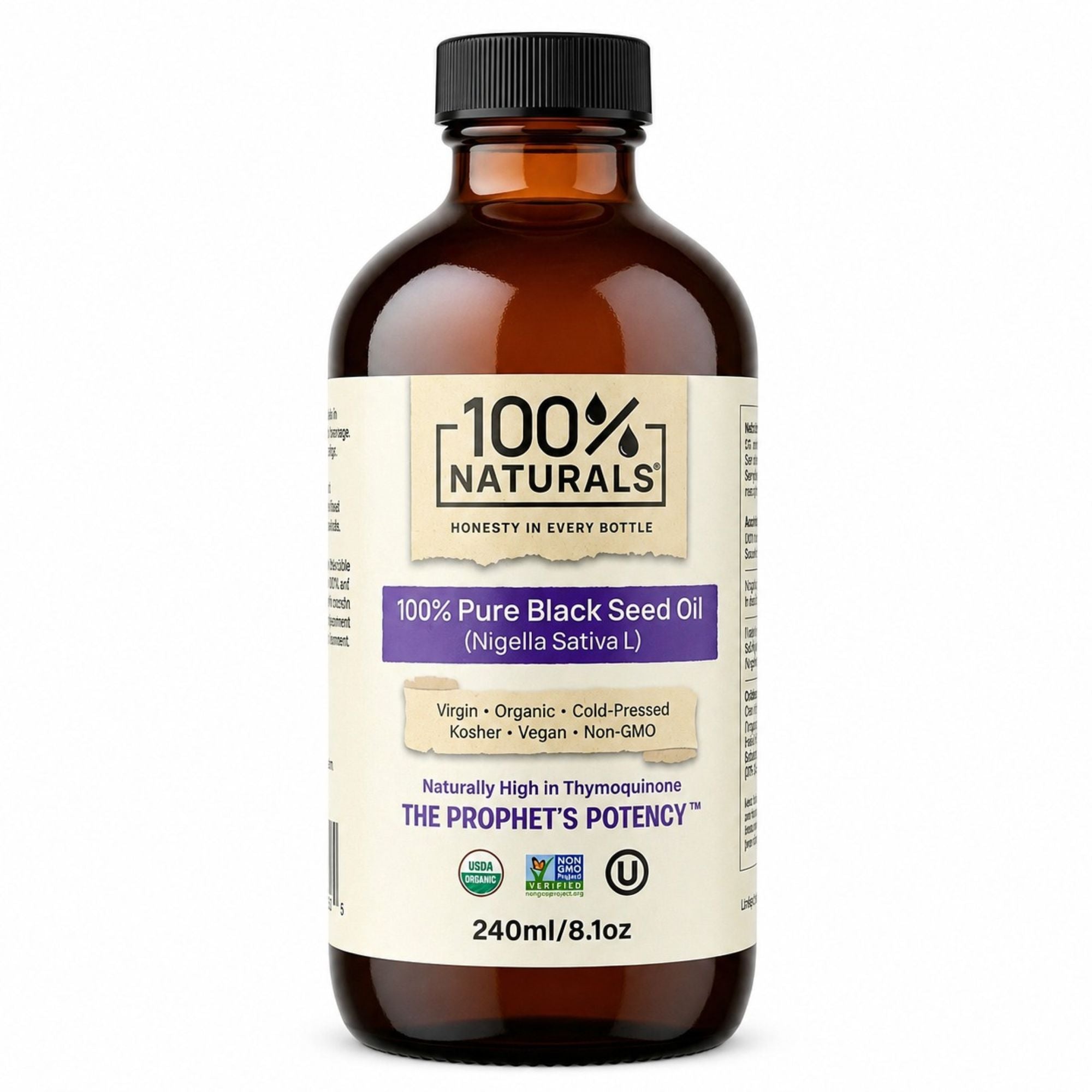 100% Pure Virgin Organic Black Seed Oil (8oz)