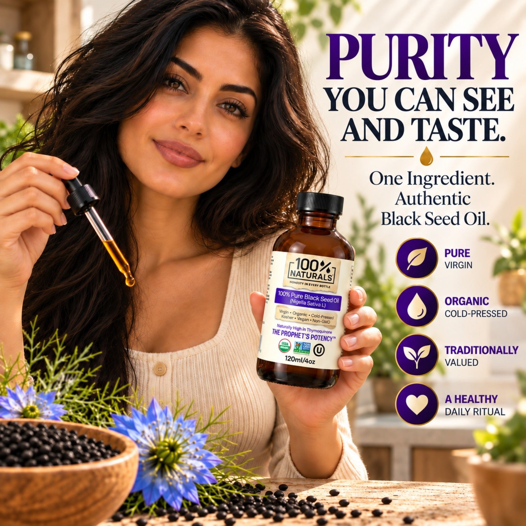 Pure Organic Black Seed Oil | Turkish, Virgin, Cold-Pressed