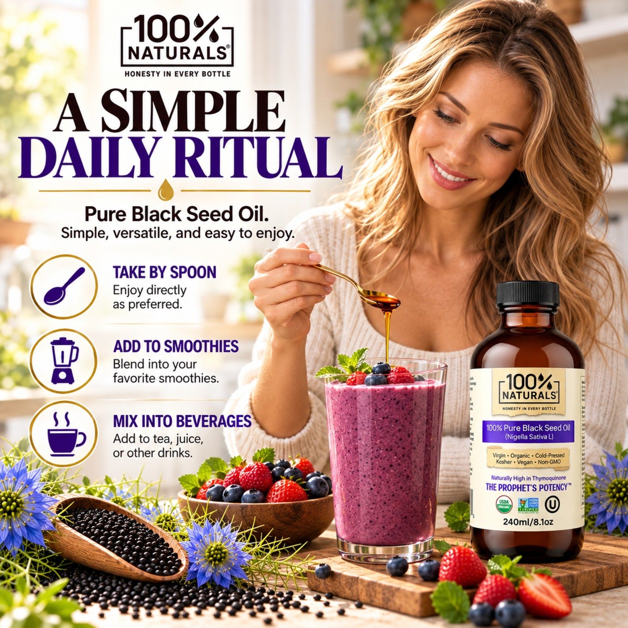 Pure Organic Black Seed Oil | Turkish, Virgin, Cold-Pressed